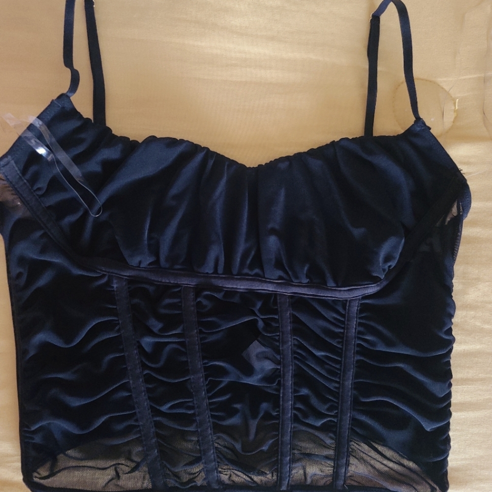 Black Corset Top (Tic Toc) Size Large
